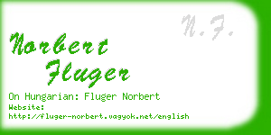 norbert fluger business card